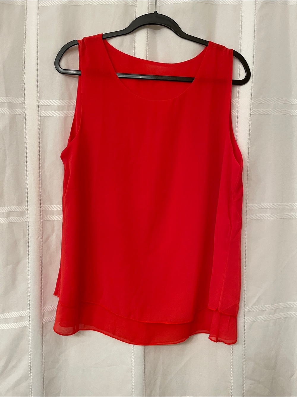 Women’s Redish Orange Layered Chiffon Sleeveless Camisole